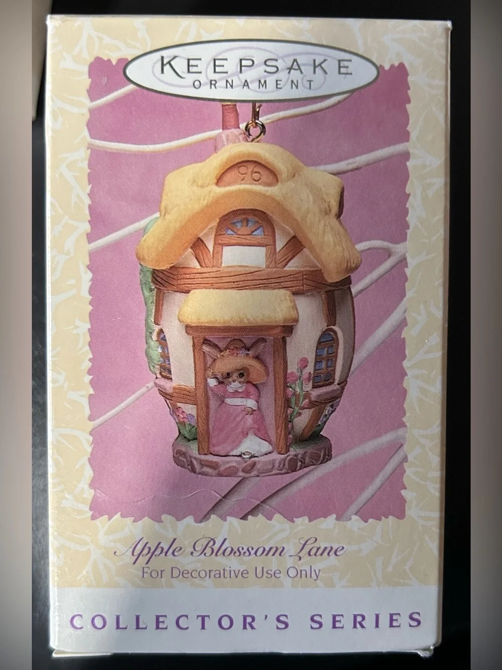 3- Hallmark,ornaments.Coal car 1997, Apple Blossom 1996, Here comes Easter 1994